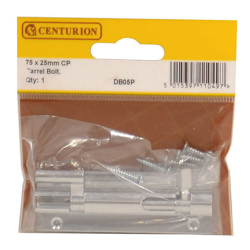 Centurion 75mm x 25mm CP Wide Necked Barrel Bolts
