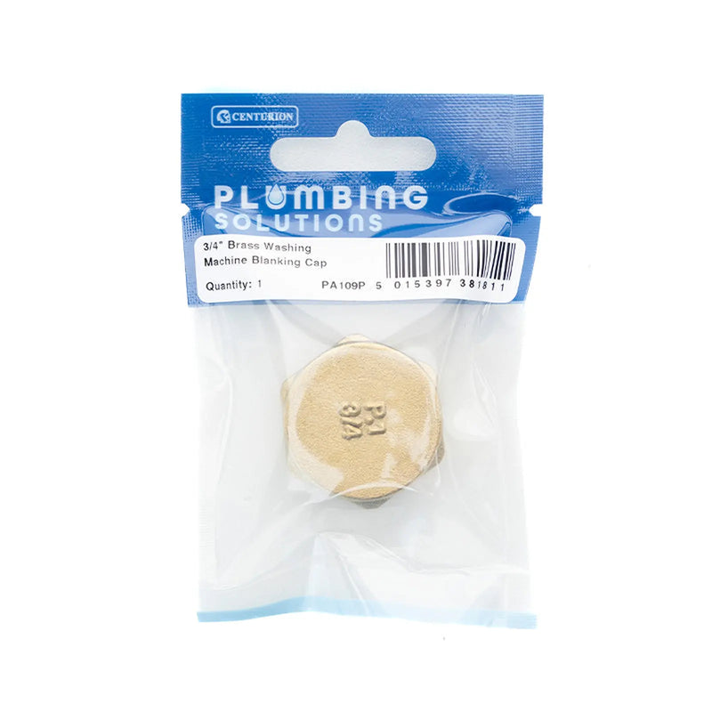 Centurion Ps 3/4Brass Washing Machine Blanking Cap