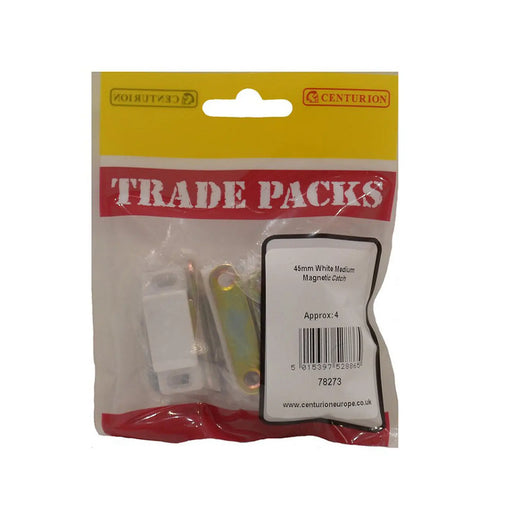 Centurion Magnetic Catch - White Medium 45m 4pk