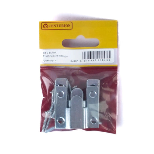 Centurion 36 x 35mm ZP Flush Mount Fittings (Pack of 4)