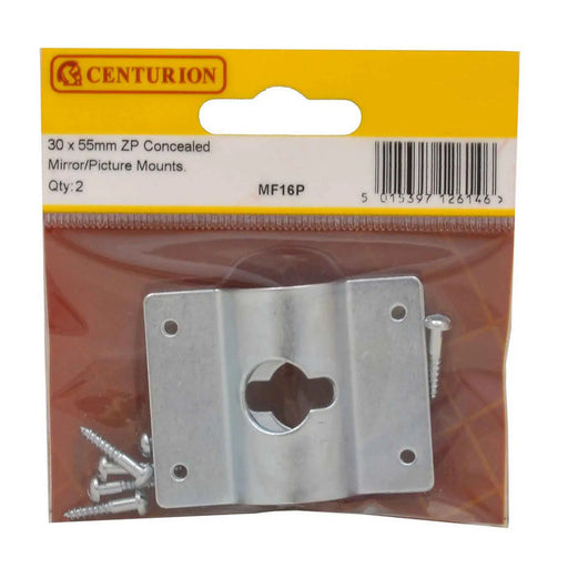 Centurion 30 x 55mm ZP Concealed Mirror/Picture Mount (Pack of 2)
