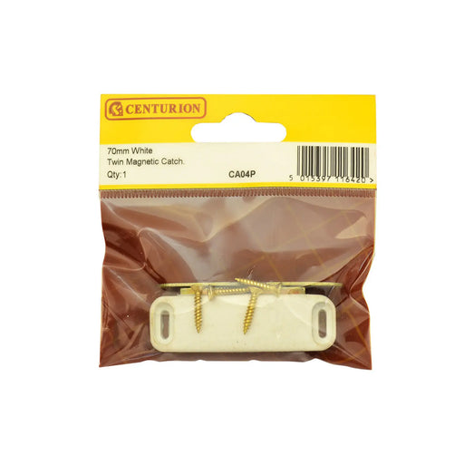 Centurion 70mm White Twin Magnetic Catch