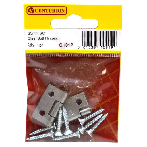 Centurion 25Mm Sc Steel Butt Hinge 1 Pair