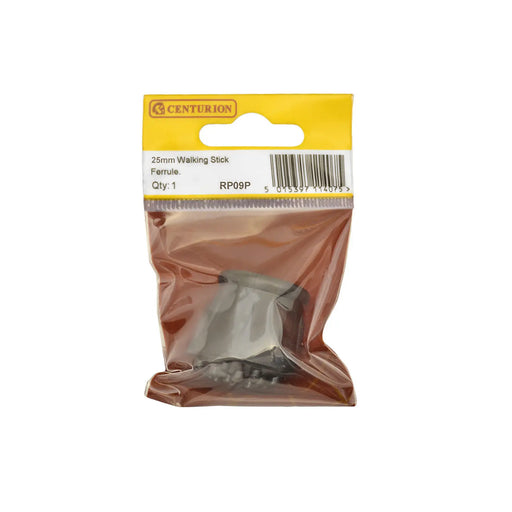Centurion 25mm Black Rubber Walking Stick Ferrule (1pc)