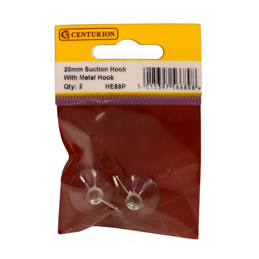 Centurion 20mm Suction Hook W/Metal Hook