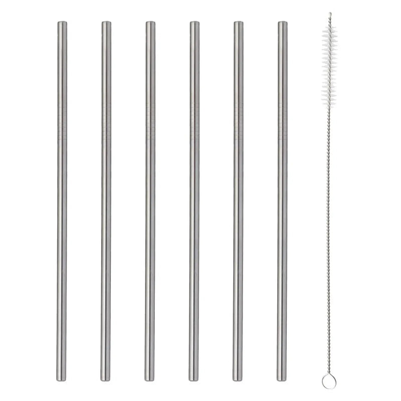 Viners Steel Drinking Straws 6 Piece