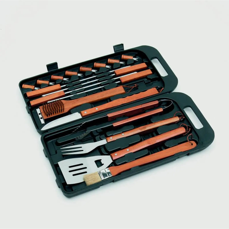 Landmann Bamboo Tool Set In Case 18 Piece