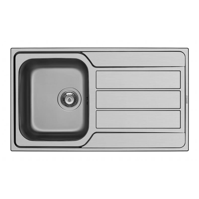 Pyramis Athena Stainless Steel Single Bowl Sink & Tap 860 x 500mm