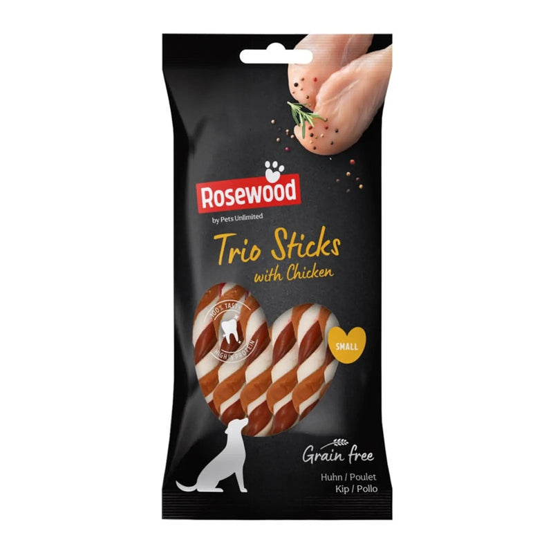 ROSEWOOD Trio Sticks With Chicken Pack 10 Medium