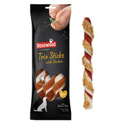 ROSEWOOD Trio Sticks With Chicken Dog Treats Large
