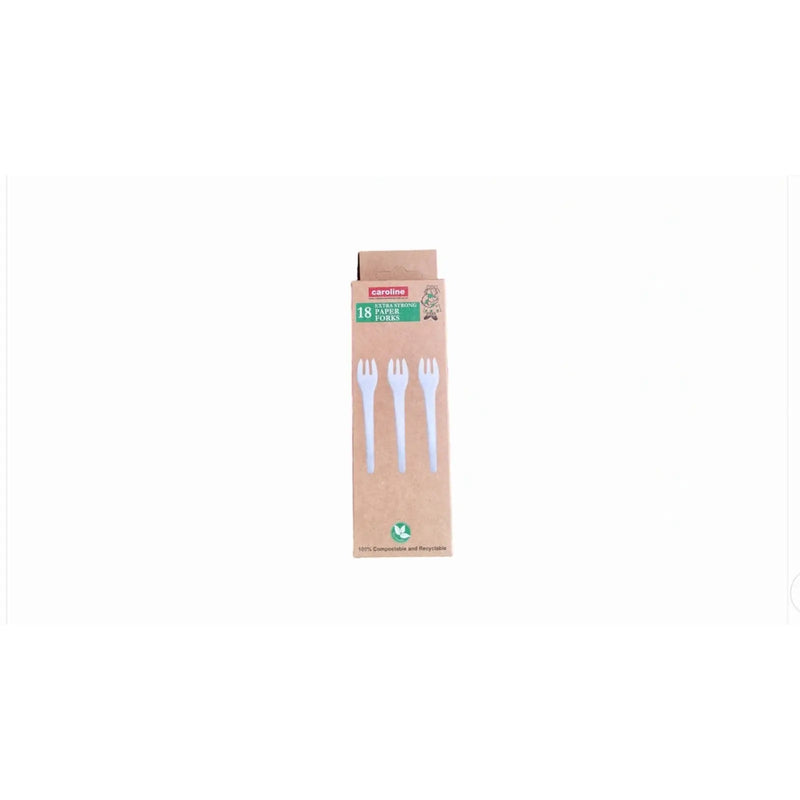Caroline Paper Forks Pack 18