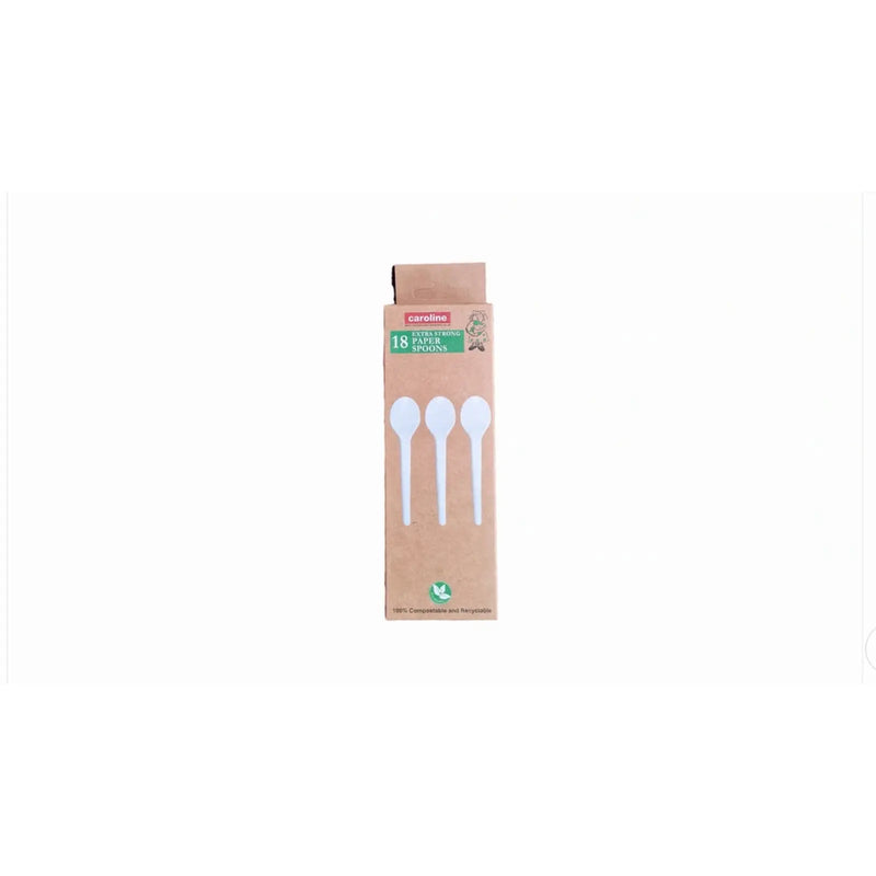 Caroline Paper Spoons Pack 18