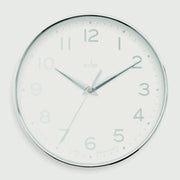 Acctim Rand 20cm Wall clock Chrome/White