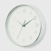 Acctim Rand 20cm Wall clock Chrome/White