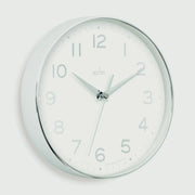 Acctim Rand 20cm Wall clock Chrome/White
