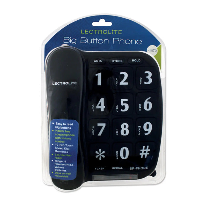Connect-It Big Button Speaker Phone Black or White