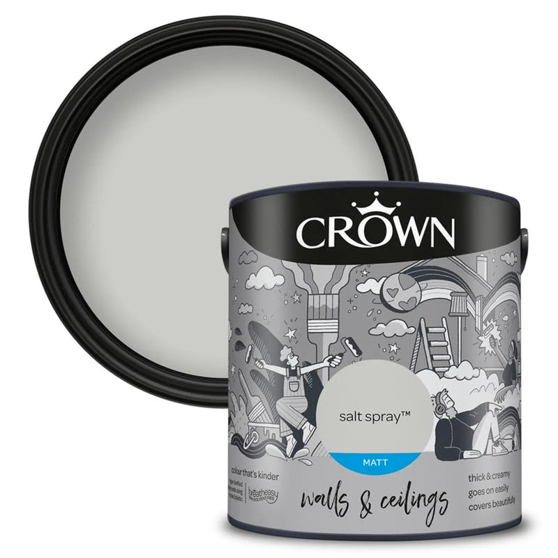 Crown Walls & Ceilings Silk 2.5L Salt Spray