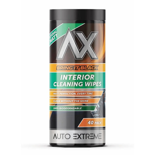 Ax Bring It Black Interior Cleaning Wipes Pack 40 Natural Matt