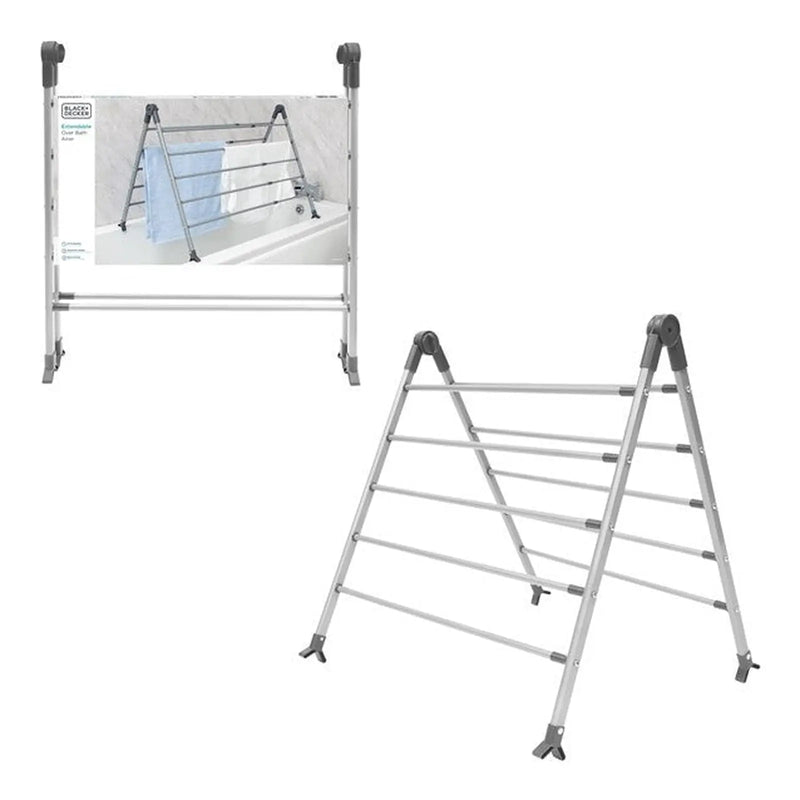Stax Black  Decker Over Bath Extending Airer Grey