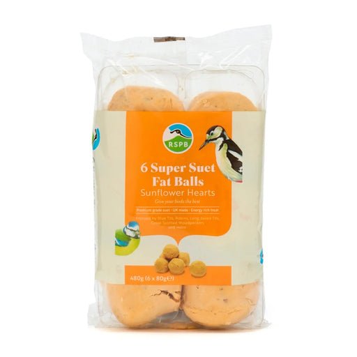 Rspb Super Suet Fat Balls With Sunflower Hearts Pack 6