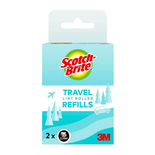 Stax Scotch-Brite® Travel Lint Roller 2 x 30 Sheet Refills