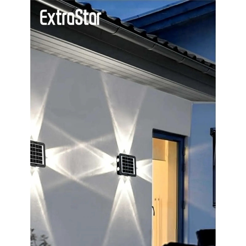 Extrastar LED Solar 4 Way Wall Lamp 6500k
