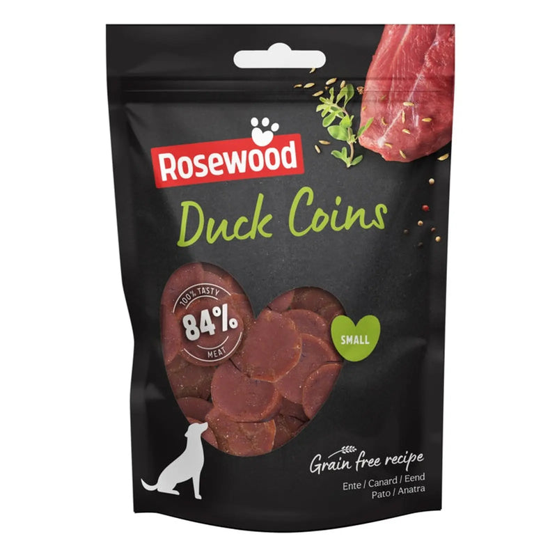 ROSEWOOD Duck Coins Dog Treats 100g