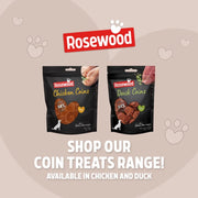 ROSEWOOD Duck Coins Dog Treats 100g