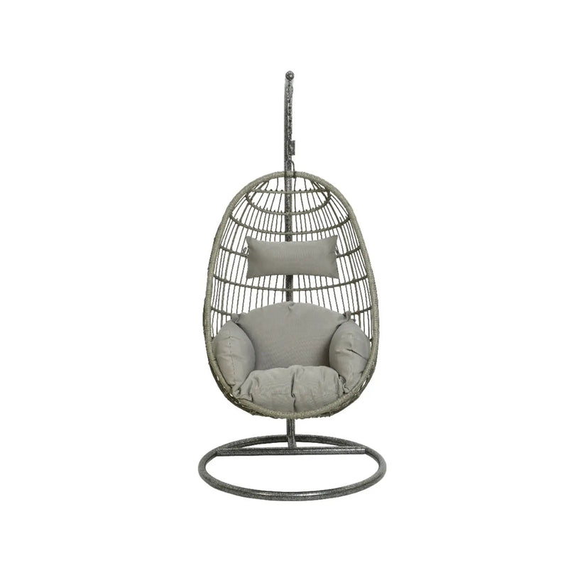 Kaemingk Corsica Wicker Egg Chair 95cm Grey
