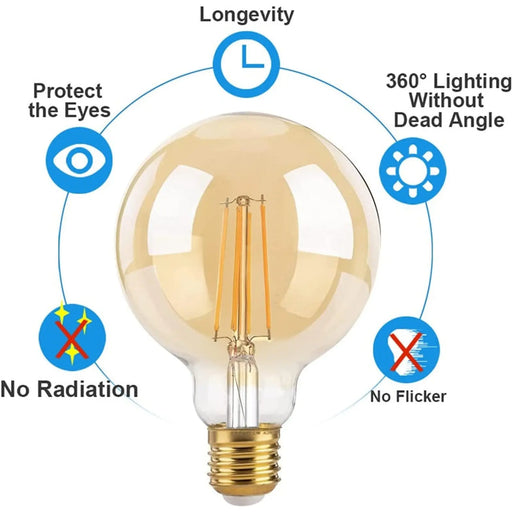 Extrastar 4w Ed LED Filament Lamp Warm Pack 2