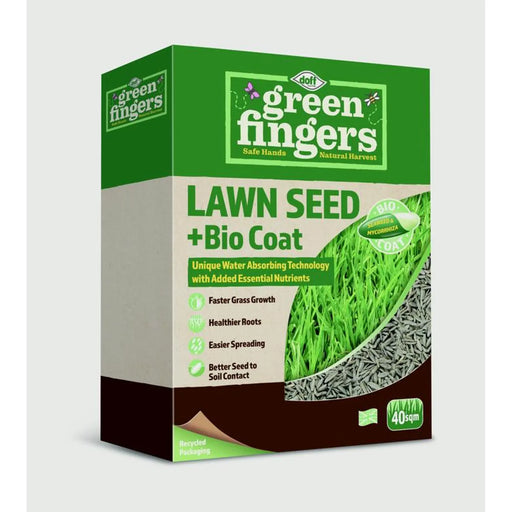 GREEN FINGERS Lawn Seed + Bio Coat 500g