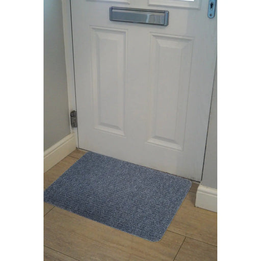 Groundsman Basic Ribbed Indoor Doormat 50 x 80cm Blue
