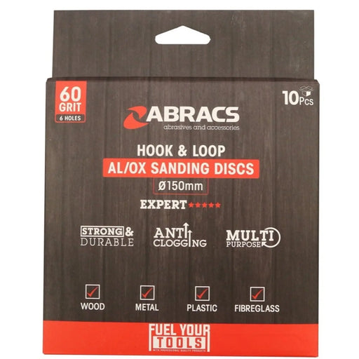 Abracs Hook & Loop Disc Pack 10 150mm x 60g