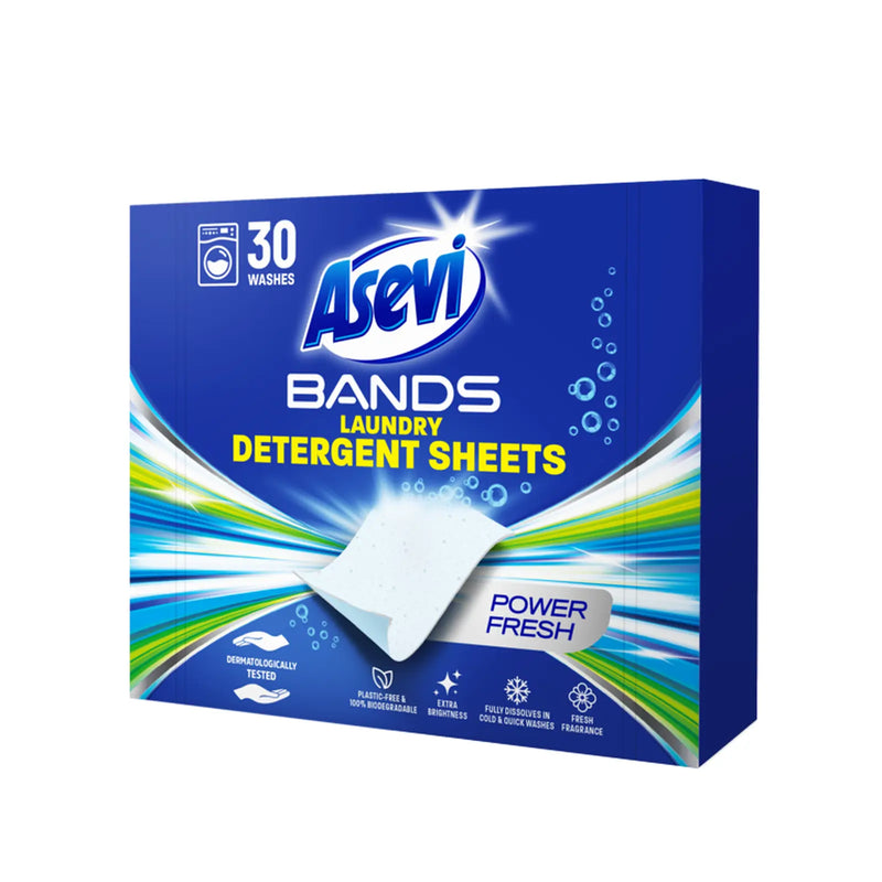 Asevi Detergent Sheets Pack 30 Power Fresh