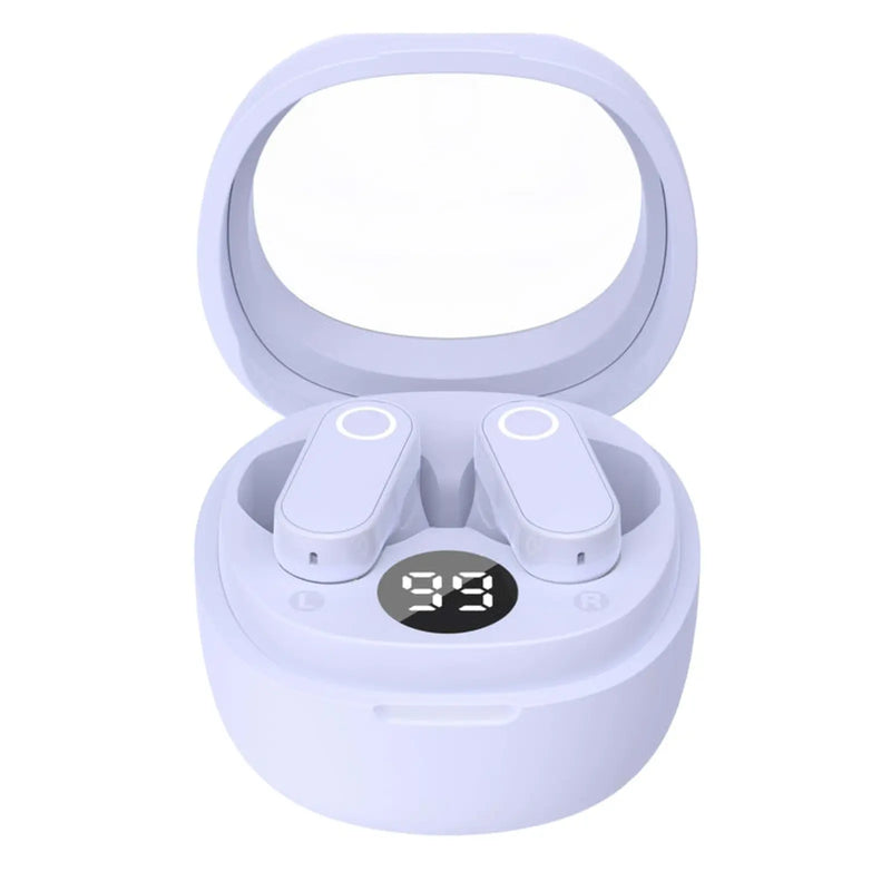 Itek TWS Earbuds With LED Display & Case Purple