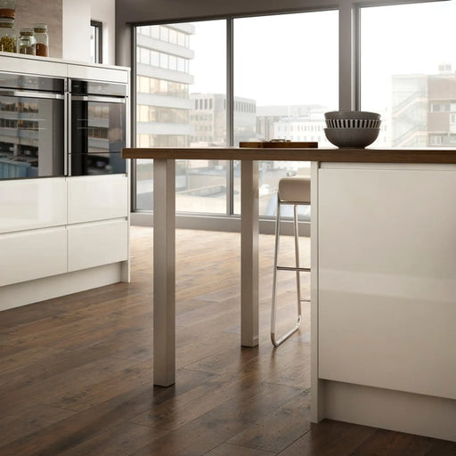 Rothley Square Worktop Leg Brushed Nickel 870mm