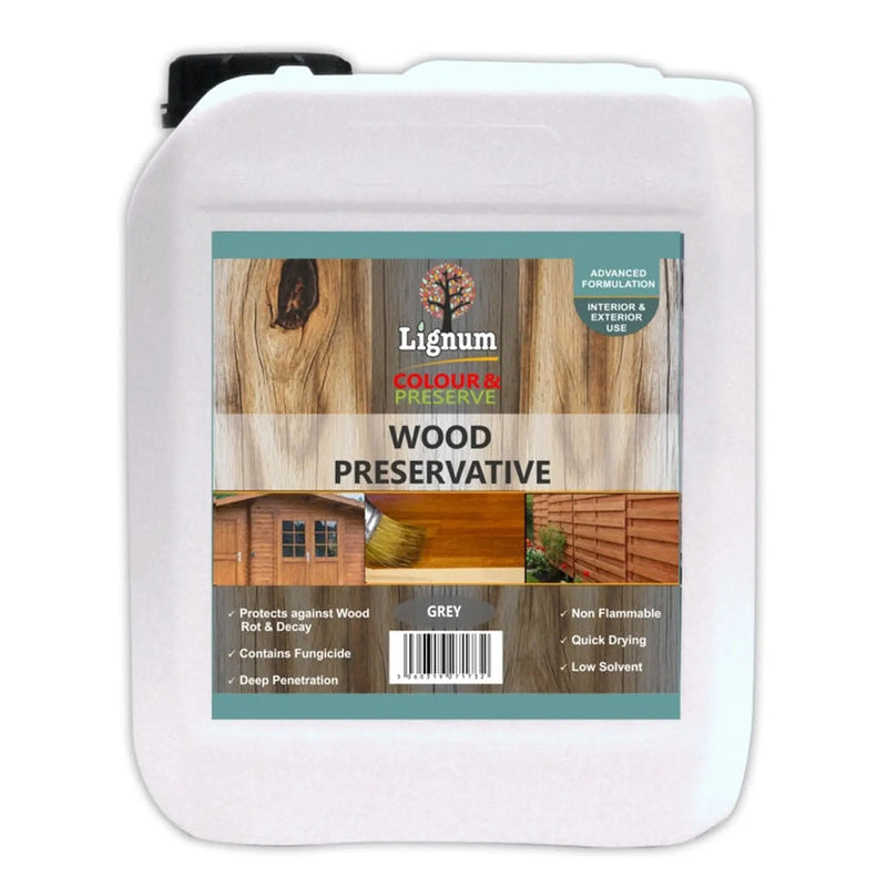 Lignum Wood Preservative 5L Grey