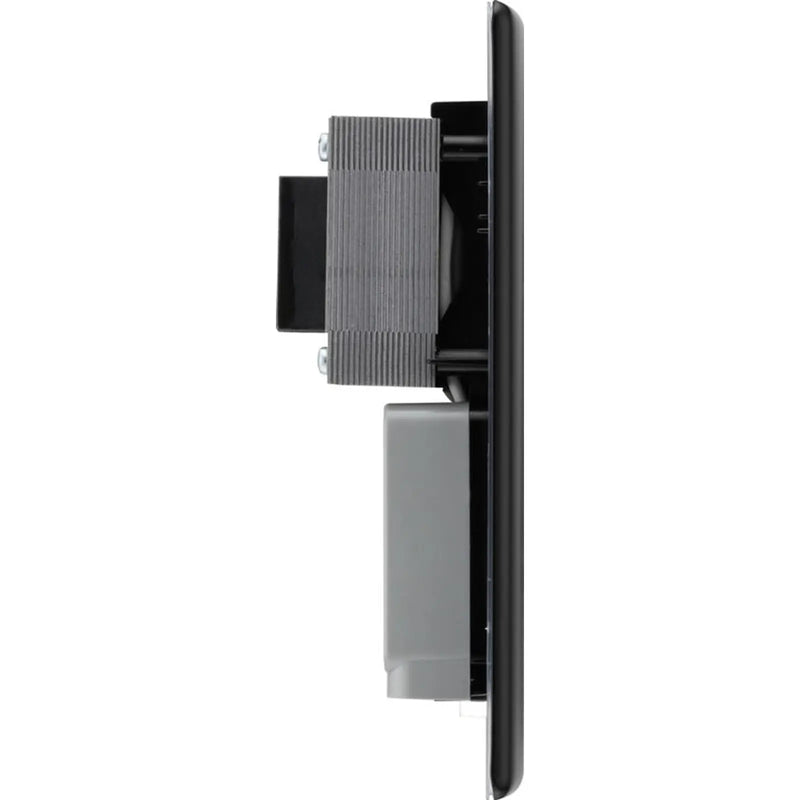 BG Dual Voltage Shaver Socket Matt Black