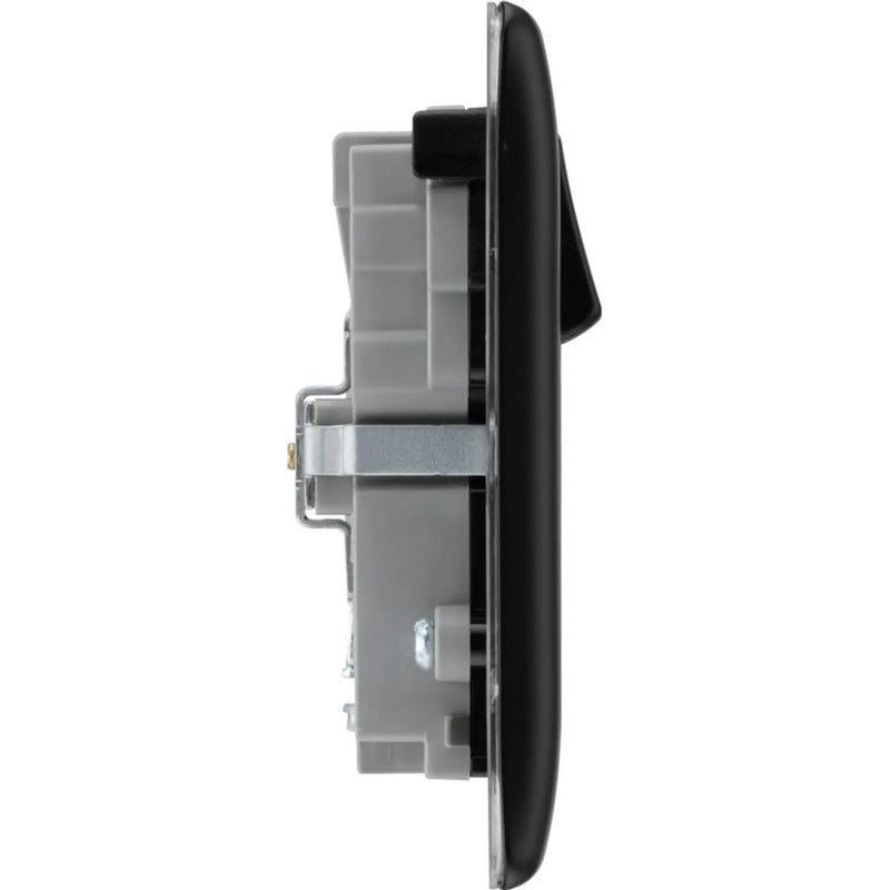 BG Double Power Socket With USB 13a Matt Black
