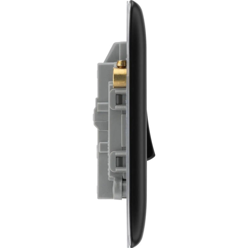 BG Double Pole Switch With Power Indicator 20a Black