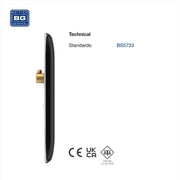BG Single Blank Plate Matt Black