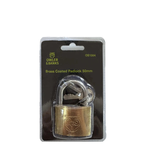 Stax Owler & Banks Brass Coated Padlock 50mm