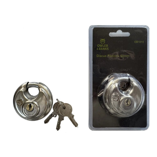Stax Owler & Banks Discus Padlock 60mm