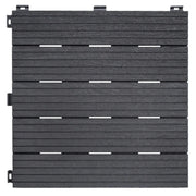 Primeur Interlocking Deck Tiles Pack of 6 Cosmopolitan Graphite 2x30x30cm