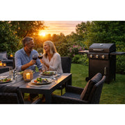 Pagoda 3 Burner Gas BBQ With Side Table