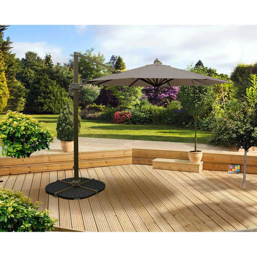Pagoda Deluxe Overhanging Parasol 3m Taupe