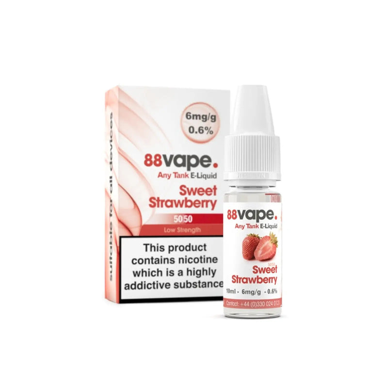 Stax 88 Vape E-Liquid 6mg 10ml Sweet Strawberry