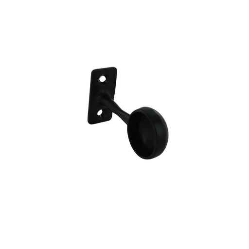 Securit End Bracket Black 25mm Pack 2