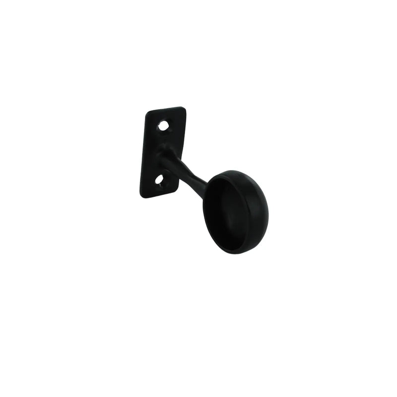 Securit End Bracket Black 25mm Pack 2