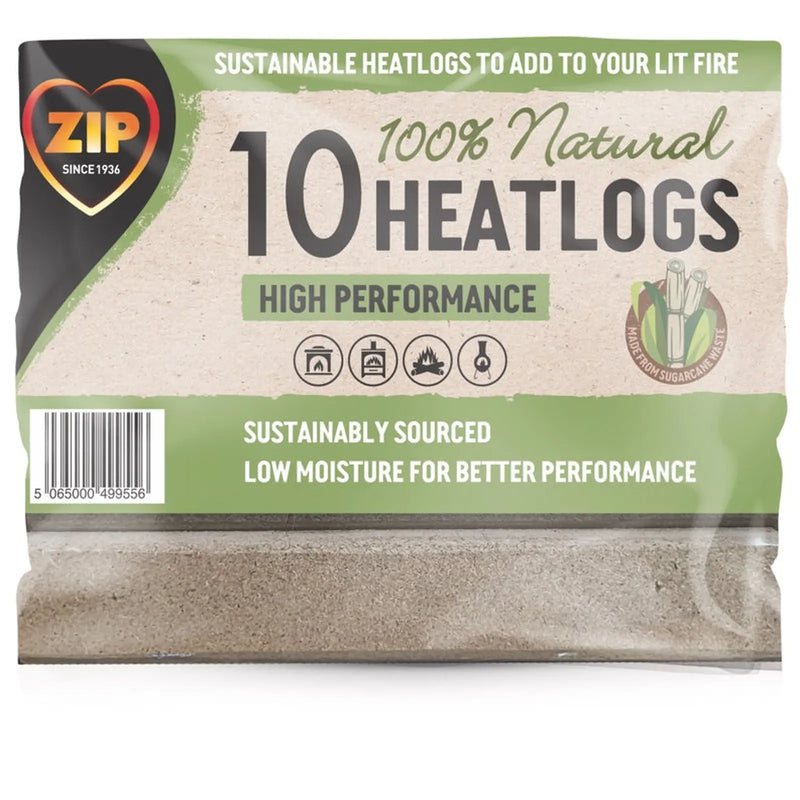 Zip Natural Heatlog 10 Pack